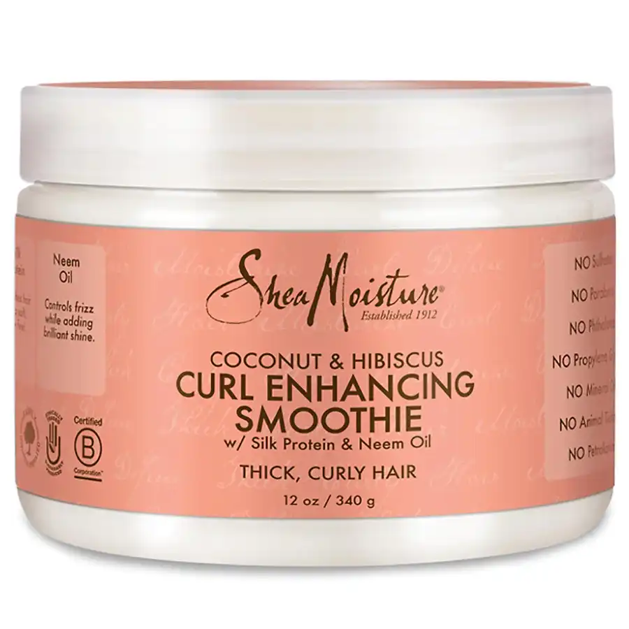 Shea Moisture Coco. & Hibiscus Curl Enhancing Smoothie 12oz By Malik Beauty