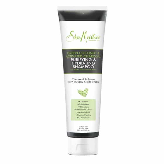 Shea Moisture Green Coco. Char. Shampoo 10.3oz By Malik Beauty