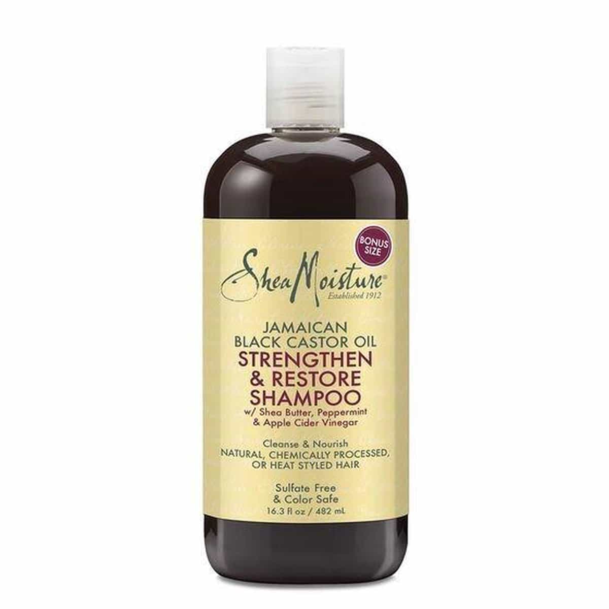 Shea Moisture JB Castor Oil Str. Gr& Rest.Shampoo 13 Oz. By Malik Beauty